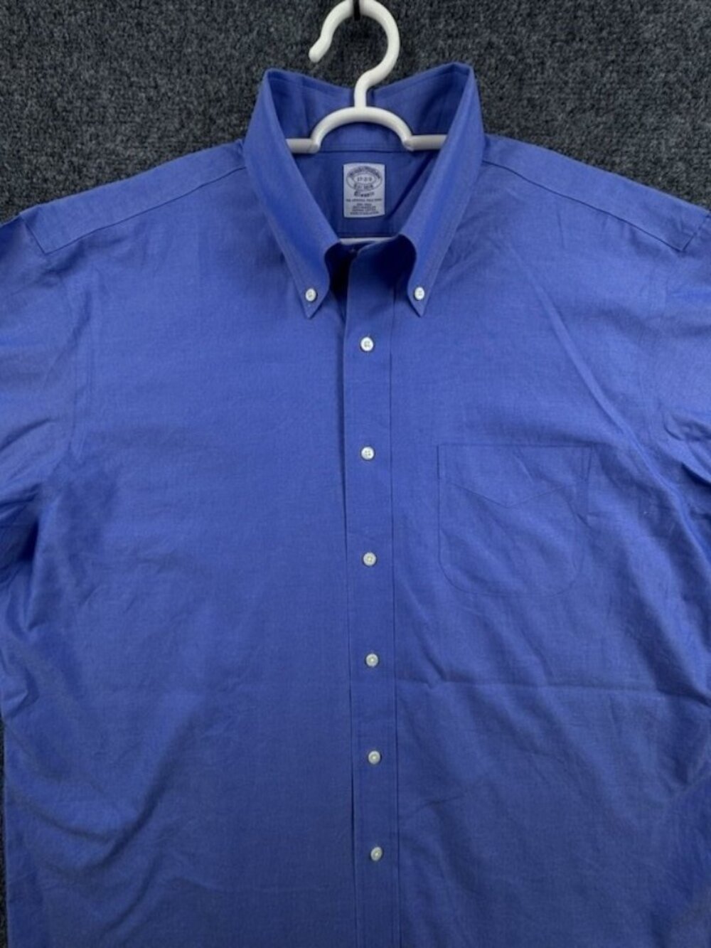 Brooks Brothers Long Sleeve 17 2/3 Classic Button-Down Cotton Non-Iron Blue Men